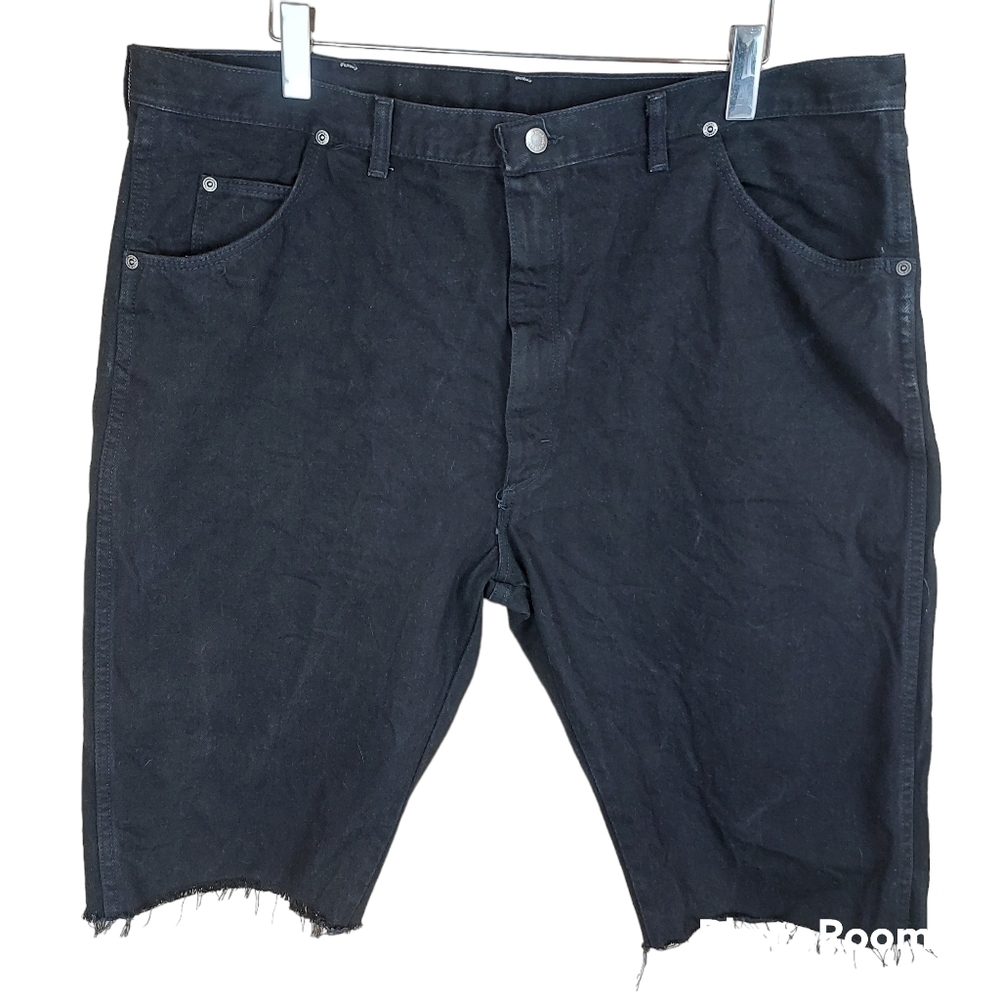 WRANGLER black denim jeans bermuda shorts size 44